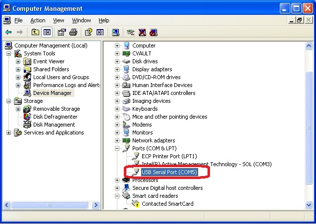 device manager xp